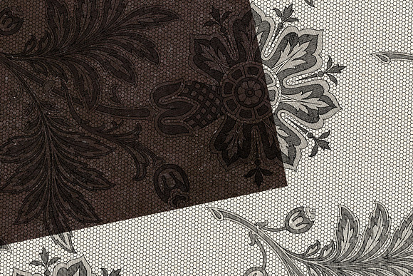 Black Floral Lace Overlays in Patterns - product preview 1