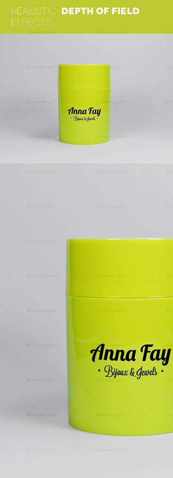 Logo on Cylindrical Box Mockups in Product Mockups - product preview 6