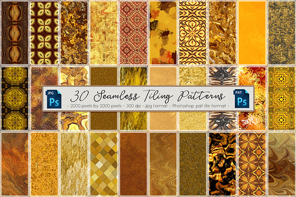 Golden Seamless Tiling Patterns