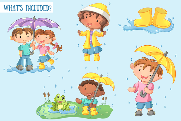 April Showers Clip Art Collection in Illustrations - product preview 1
