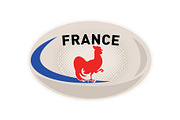 Rugby Ball France French Rooster