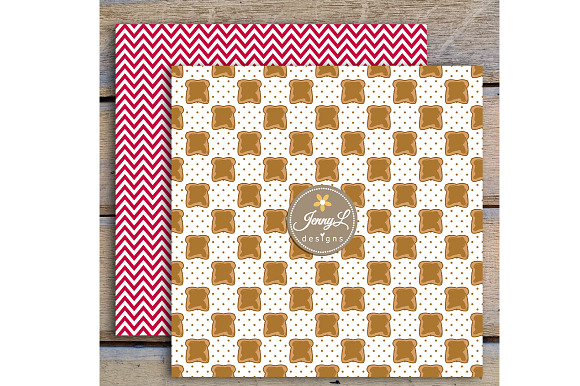 Peanut Butter & Jelly Digital Papers in Patterns - product preview 4