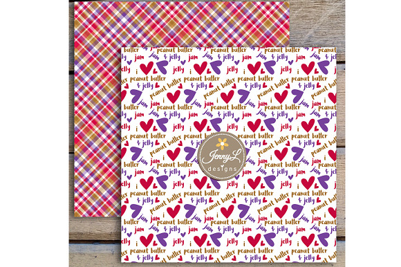 Peanut Butter & Jelly Digital Papers in Patterns - product preview 5
