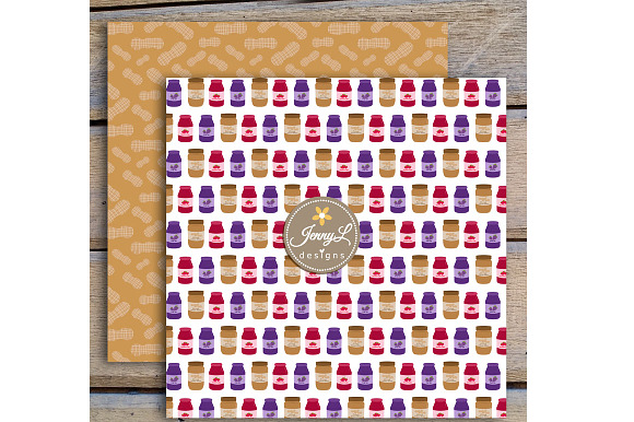 Peanut Butter & Jelly Digital Papers in Patterns - product preview 6