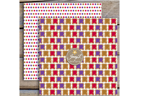 Peanut Butter & Jelly Digital Papers in Patterns - product preview 7