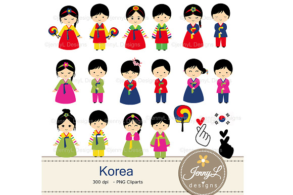 Korea Digital Papers and Clipart in Patterns - product preview 4