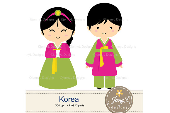 Korea Digital Papers and Clipart in Patterns - product preview 5