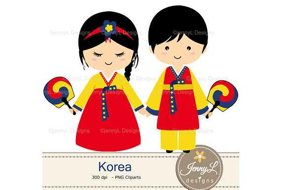 Korea Digital Papers and Clipart in Patterns - product preview 7