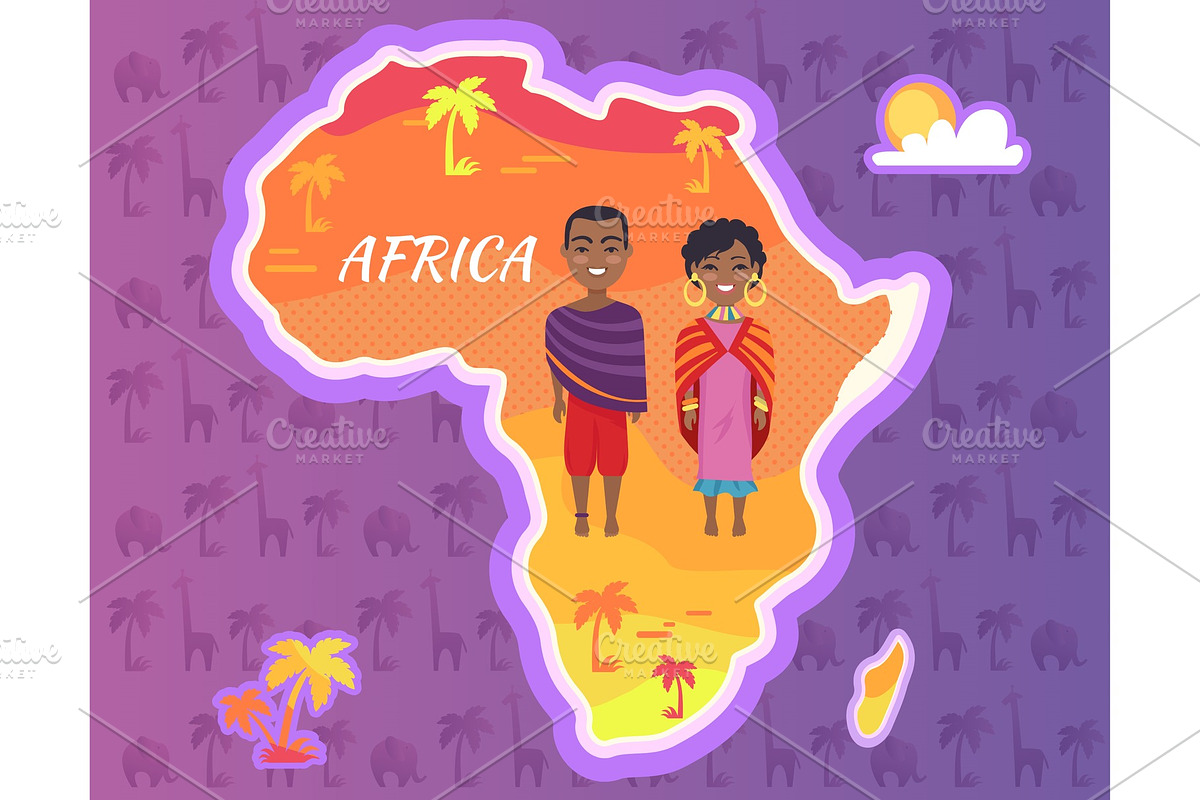 Africa Continent Vector African in Illustrations - product preview 8