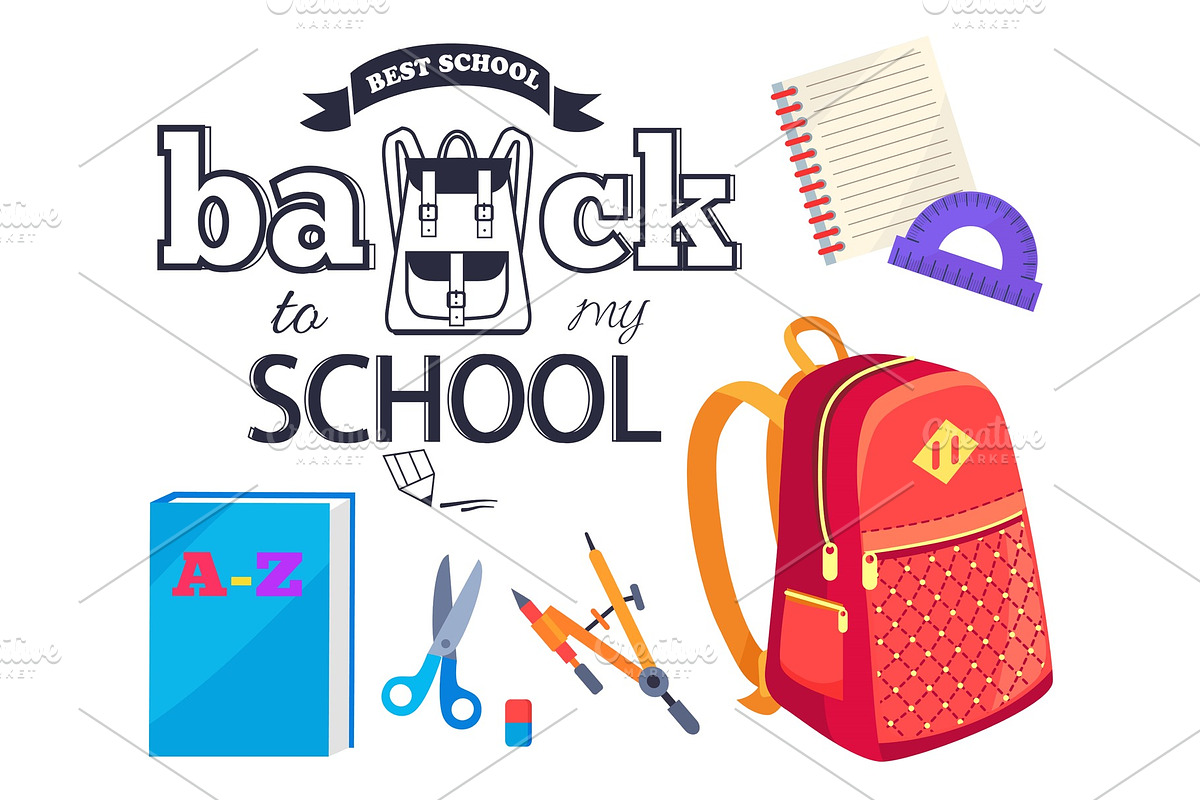 Back to My School Cartoon Style in Illustrations - product preview 8