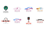 Car rental vector template logos