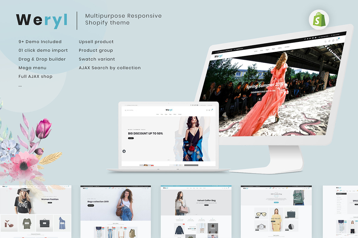 Weryl - Responsive Shopify Theme in Bootstrap Themes - product preview 8