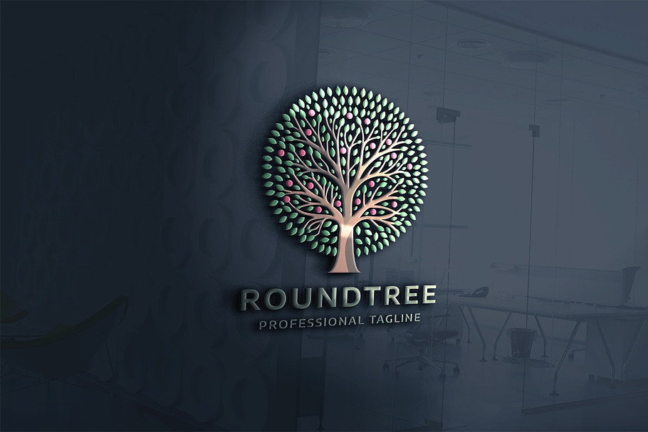 Round Tree Logo in Logo Templates - product preview 8