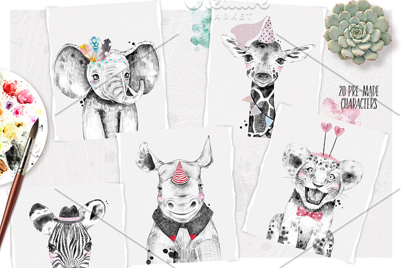 ANIMAL BABIES BUNDLE 30% OFF in Illustrations - product preview 4