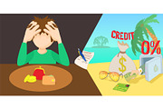 Credit problem horizontal banner