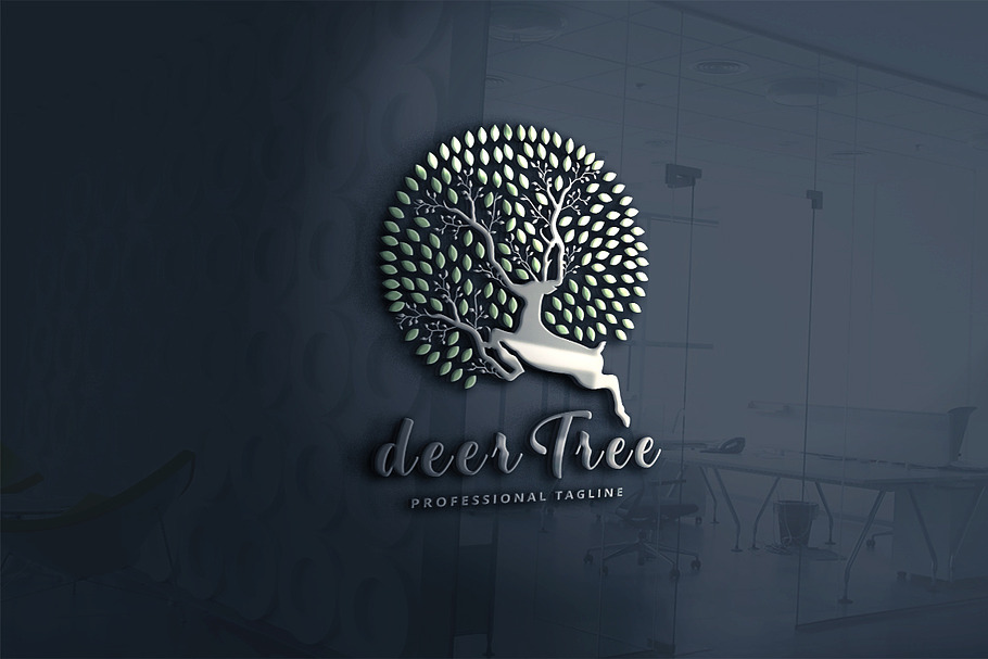 Deer Tree Logo in Logo Templates - product preview 8