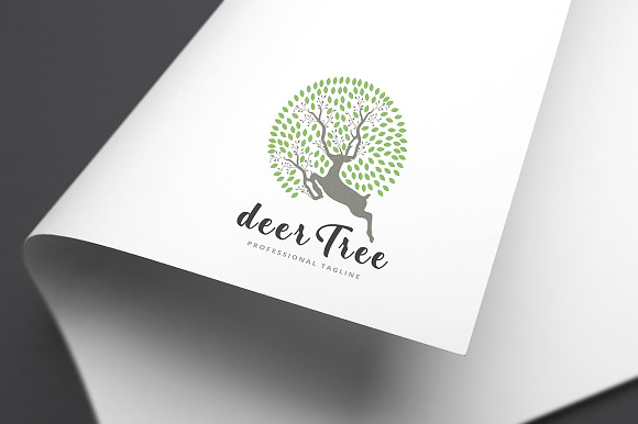 Deer Tree Logo in Logo Templates - product preview 1