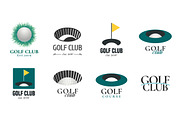 Set of golf logo, icons vector
