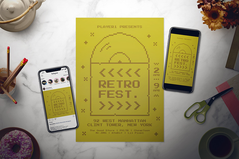 Retro Festival Flyer Set