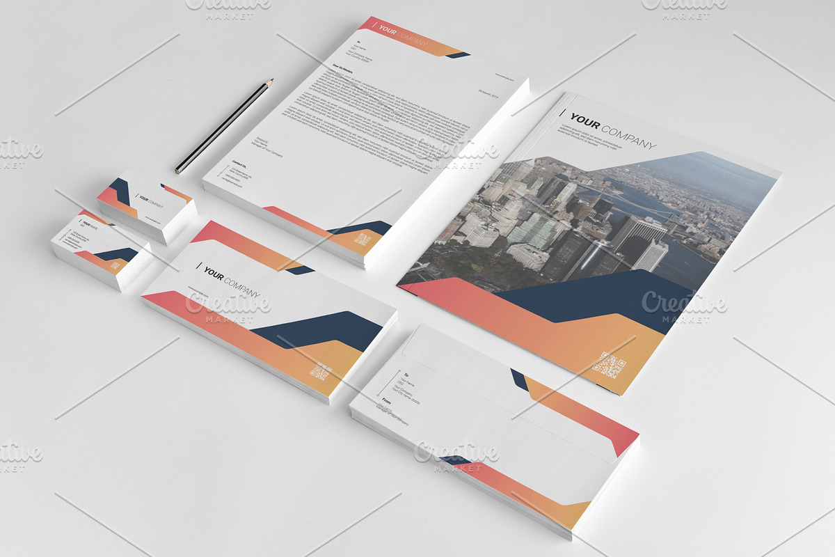 Minimal Corporate Identity V10 in Stationery Templates - product preview 8