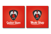 Guitar/ Music store vector logos