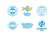 Laundry vector emblems, logo