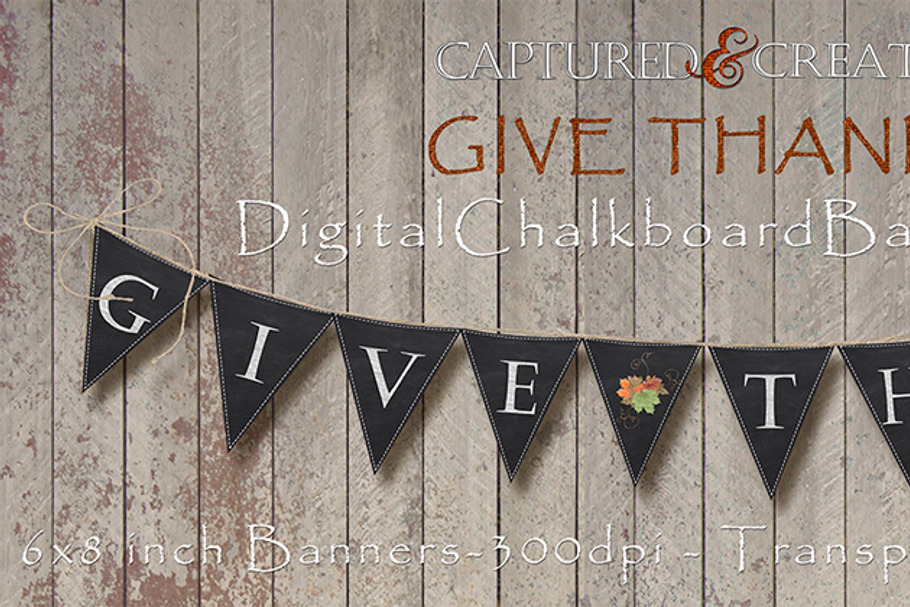 DIY Give Thanks Chalkboard Banners