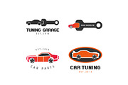 Car service, auto parts vector logo