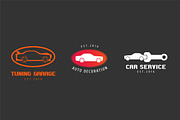 Car service, auto parts vector logo
