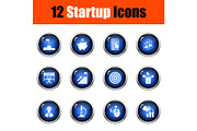 Set of 12 Startup Icons