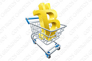 Shopping Cart Bitcoin Concept