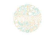 Sport circle background. Fitness