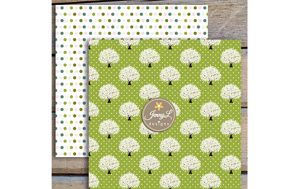Cherry Blossoms Digital Papers in Patterns - product preview 4