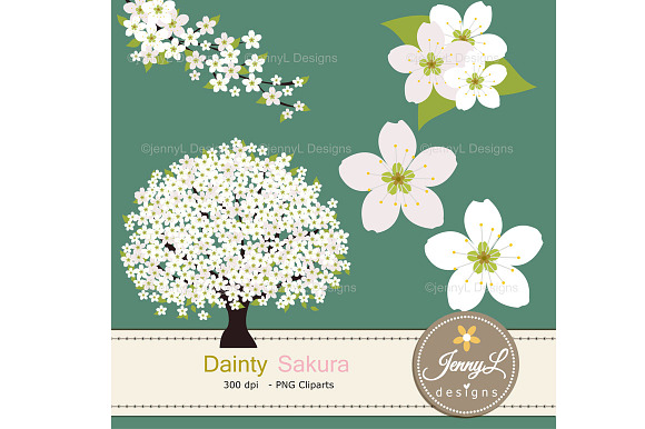 Cherry Blossoms Digital Papers in Patterns - product preview 5
