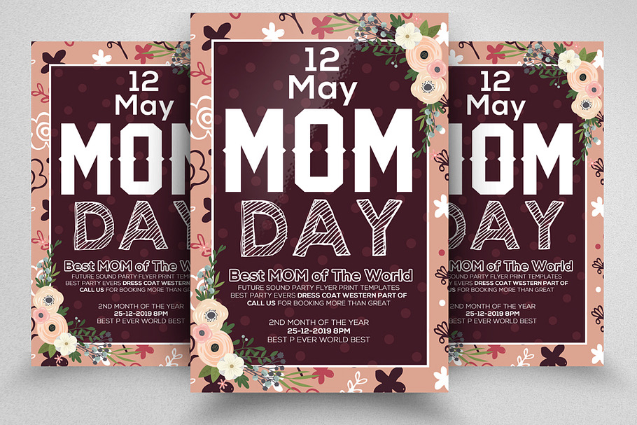 Mom Day Special Day Flyer Template