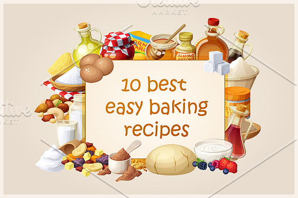 Baking Ingredients Vector Icons in Icons - product preview 1