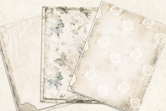 Ivory Shabby Chic Notebook Paper in Textures - product preview 1