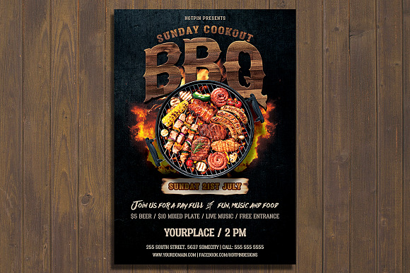 Barbecue Bbq Flyer in Flyer Templates - product preview 2