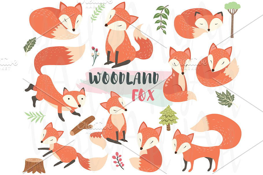 Woodland Animal - Fox Elements
