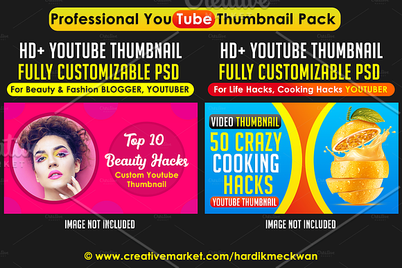 Professional Youtube Thumbnail Pack in YouTube Templates - product preview 1