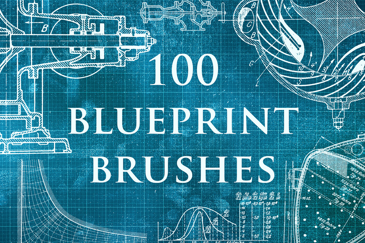 100 Blueprint Technology Brushes in Add-Ons - product preview 8