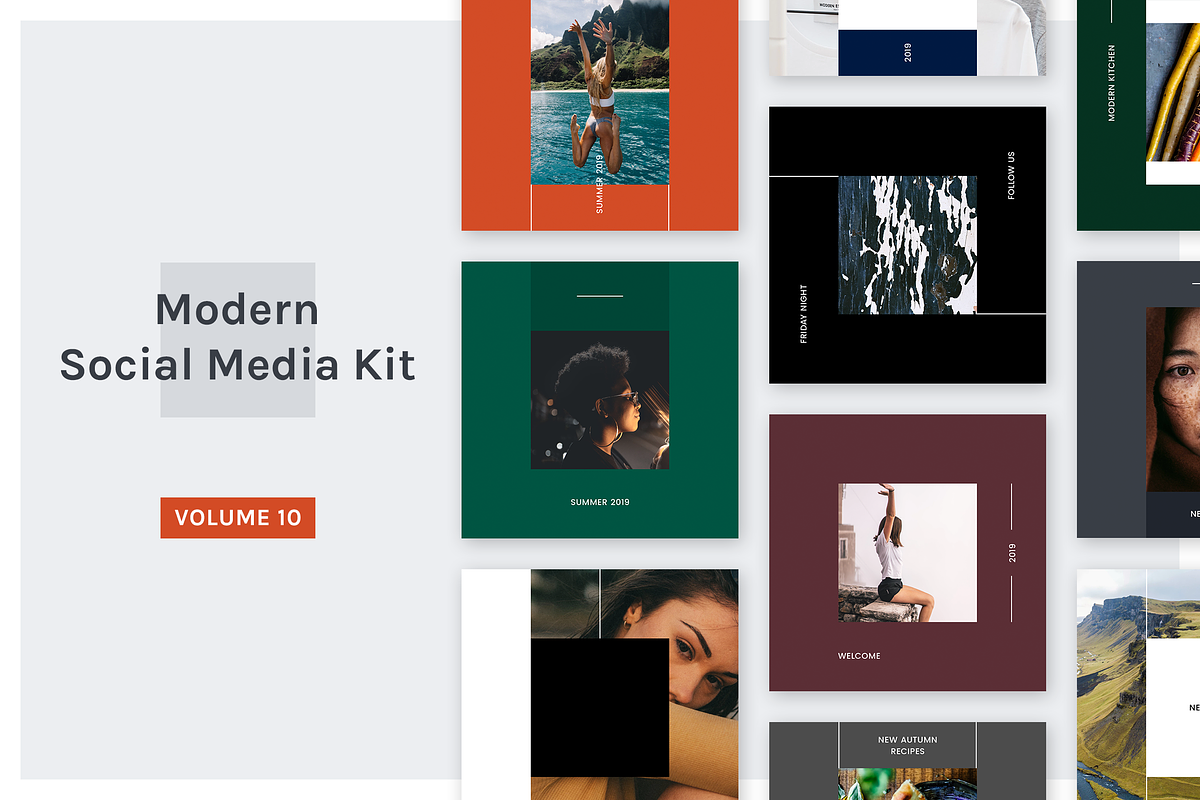 Modern Social Media Kit (Vol. 10) in Instagram Templates - product preview 8
