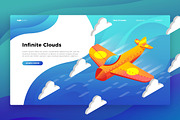Airplane Clouds -Banner&Landing Page