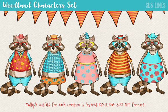 Woodland Creatures Character Creator in Illustrations - product preview 4