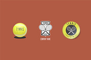 Tennis sports vector logo set