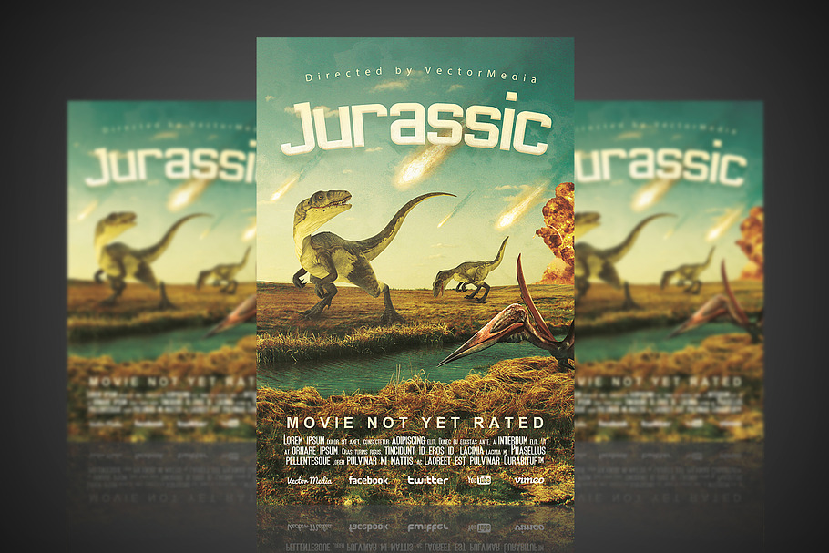 Jurassic - Flyer / Poster in Flyer Templates - product preview 8