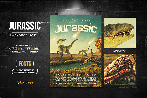 Jurassic - Flyer / Poster in Flyer Templates - product preview 1