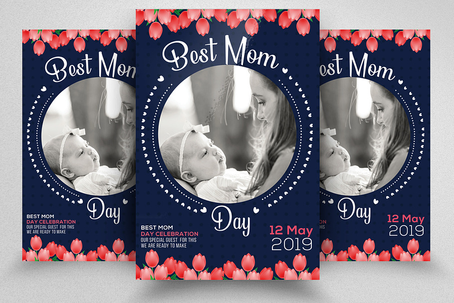 Best Mom Day Celebration Flyer Temp