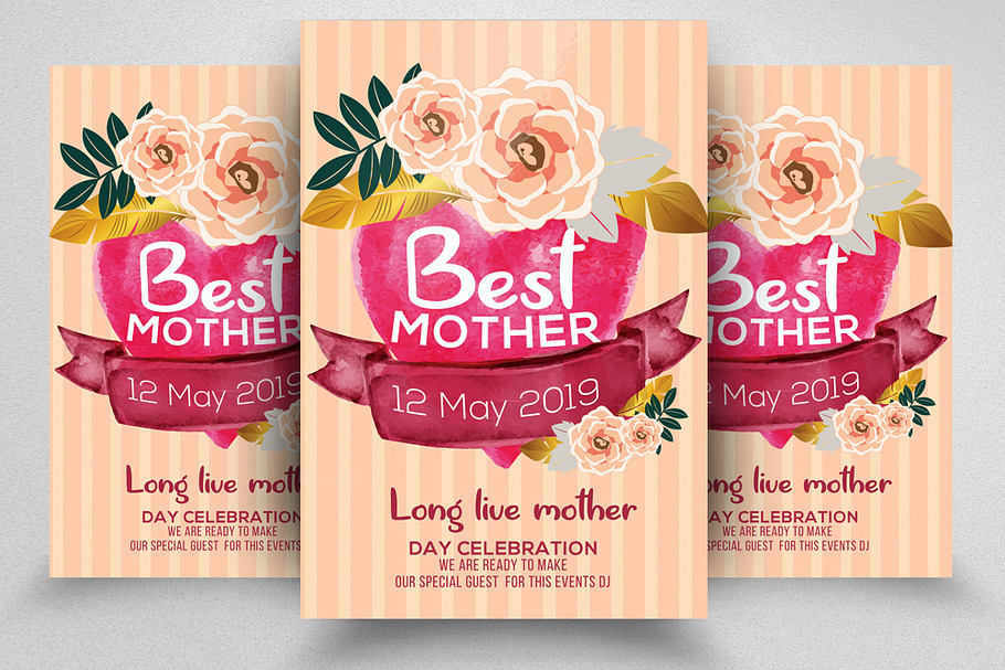 Mother's Day 12 May Flyer Templates in Flyer Templates - product preview 8