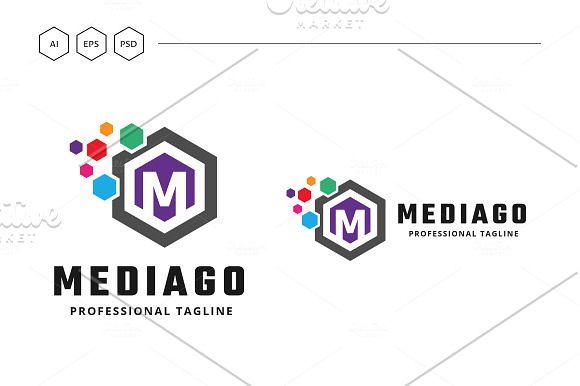 Mediago Letter M Logo in Logo Templates - product preview 4